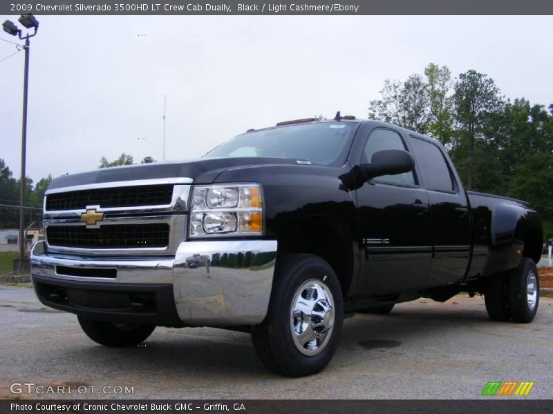 Black / Light Cashmere/Ebony 2009 Chevrolet Silverado 3500HD LT Crew Cab Dually