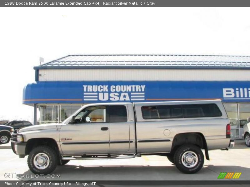 Radiant Silver Metallic / Gray 1998 Dodge Ram 2500 Laramie Extended Cab 4x4