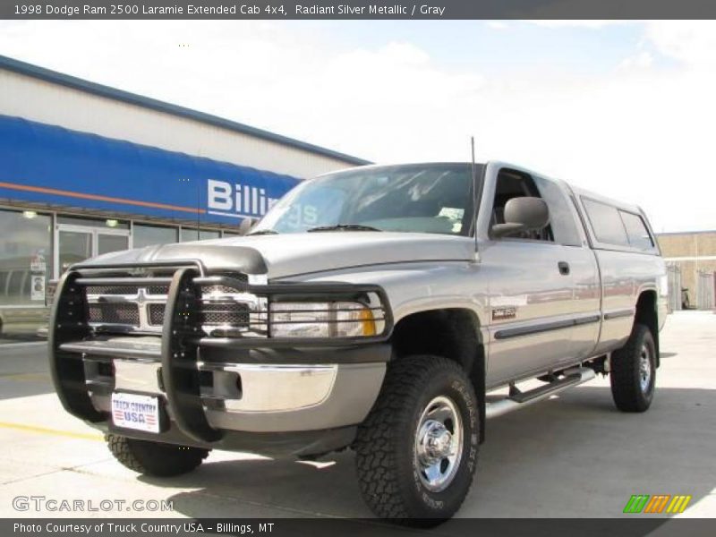 Radiant Silver Metallic / Gray 1998 Dodge Ram 2500 Laramie Extended Cab 4x4