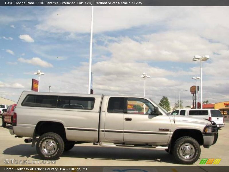 Radiant Silver Metallic / Gray 1998 Dodge Ram 2500 Laramie Extended Cab 4x4