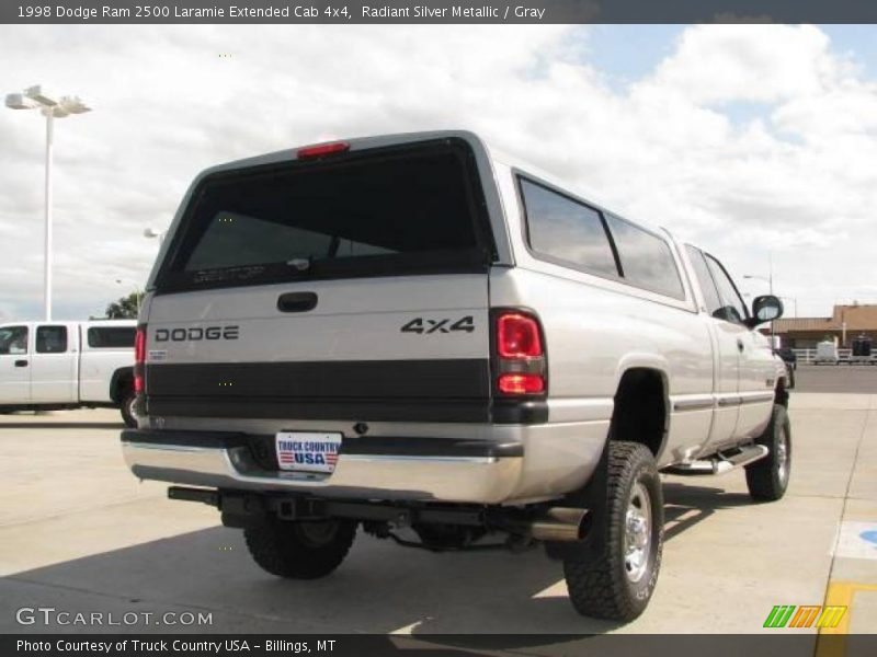 Radiant Silver Metallic / Gray 1998 Dodge Ram 2500 Laramie Extended Cab 4x4