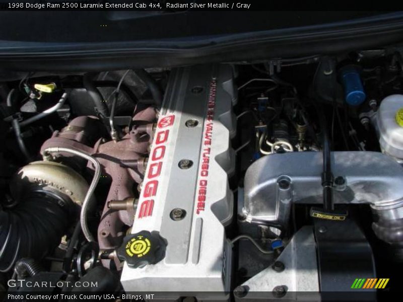 Radiant Silver Metallic / Gray 1998 Dodge Ram 2500 Laramie Extended Cab 4x4