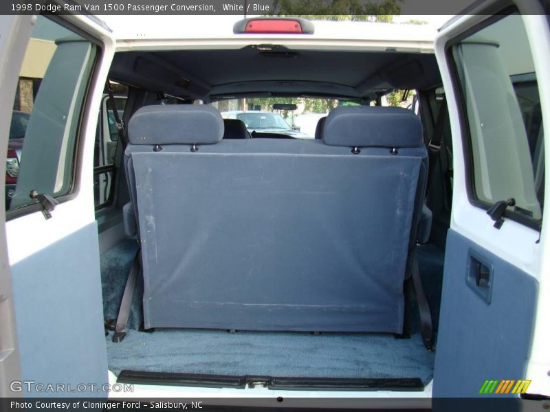 White / Blue 1998 Dodge Ram Van 1500 Passenger Conversion