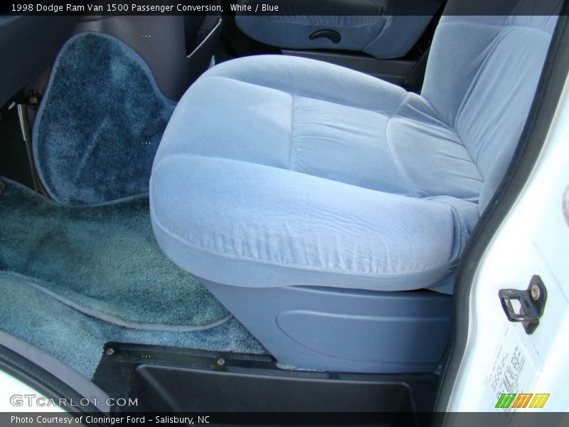White / Blue 1998 Dodge Ram Van 1500 Passenger Conversion