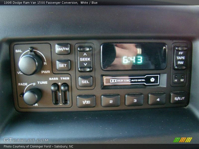 White / Blue 1998 Dodge Ram Van 1500 Passenger Conversion