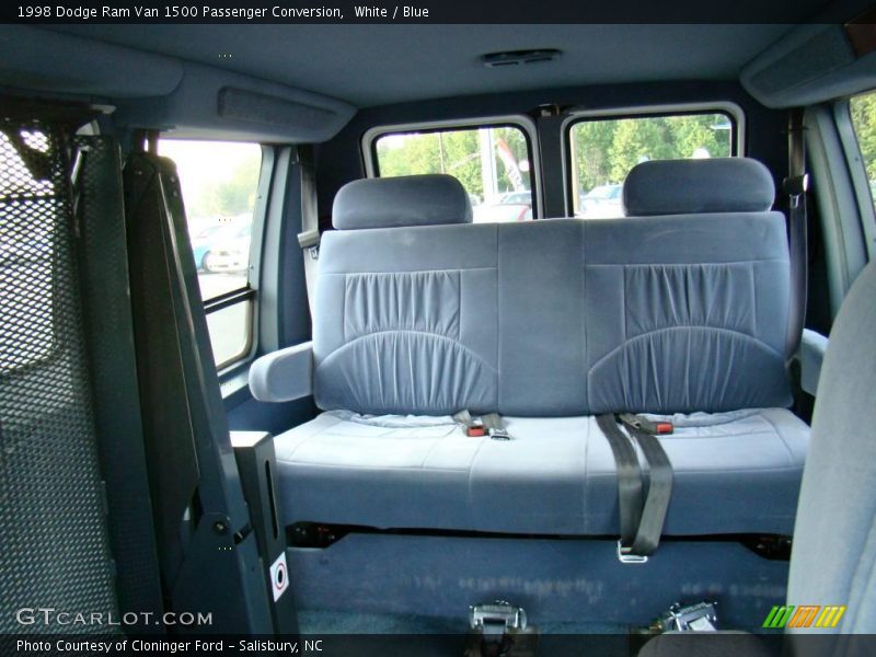 White / Blue 1998 Dodge Ram Van 1500 Passenger Conversion