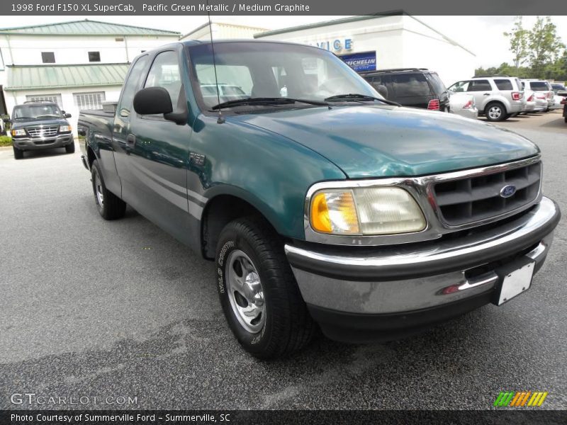 Pacific Green Metallic / Medium Graphite 1998 Ford F150 XL SuperCab