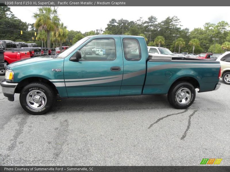 Pacific Green Metallic / Medium Graphite 1998 Ford F150 XL SuperCab