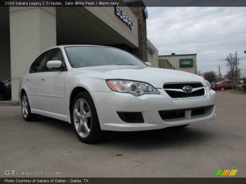Satin White Pearl / Warm Ivory 2009 Subaru Legacy 2.5i Sedan