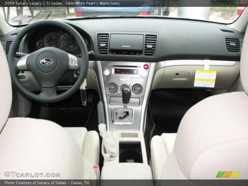 Satin White Pearl / Warm Ivory 2009 Subaru Legacy 2.5i Sedan