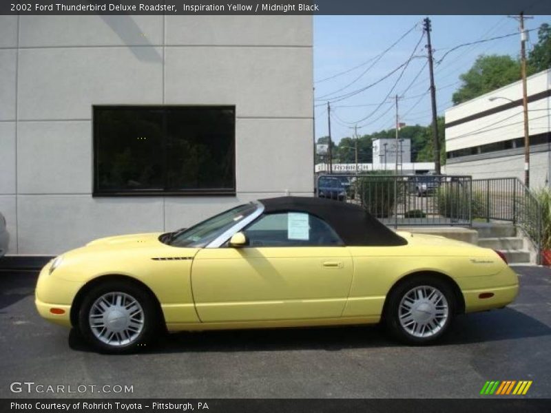 Inspiration Yellow / Midnight Black 2002 Ford Thunderbird Deluxe Roadster