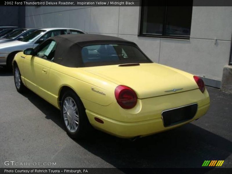 Inspiration Yellow / Midnight Black 2002 Ford Thunderbird Deluxe Roadster