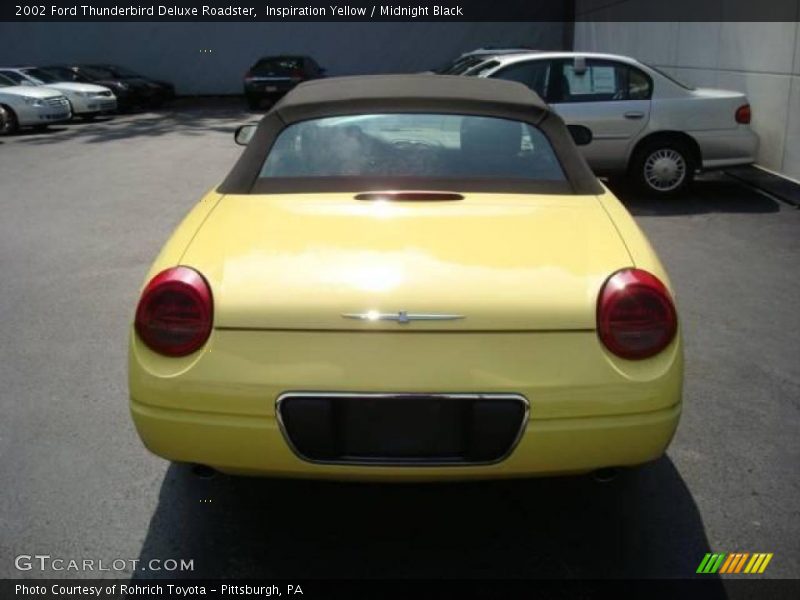 Inspiration Yellow / Midnight Black 2002 Ford Thunderbird Deluxe Roadster