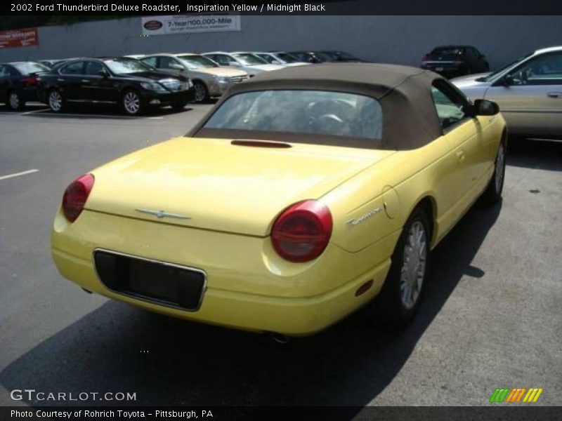 Inspiration Yellow / Midnight Black 2002 Ford Thunderbird Deluxe Roadster