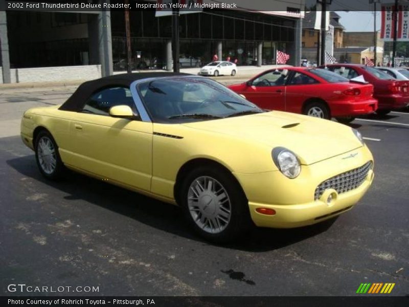 Inspiration Yellow / Midnight Black 2002 Ford Thunderbird Deluxe Roadster