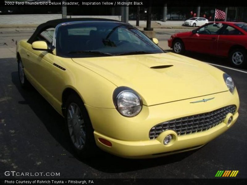 Inspiration Yellow / Midnight Black 2002 Ford Thunderbird Deluxe Roadster