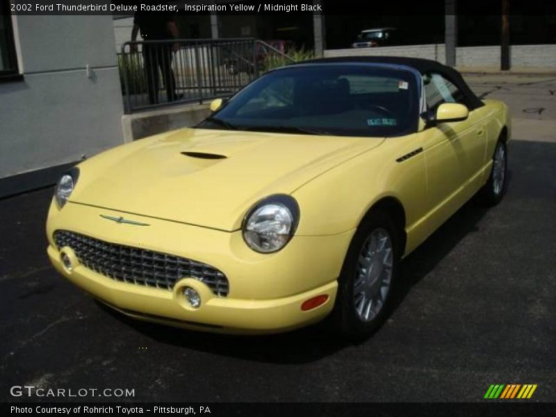 Inspiration Yellow / Midnight Black 2002 Ford Thunderbird Deluxe Roadster