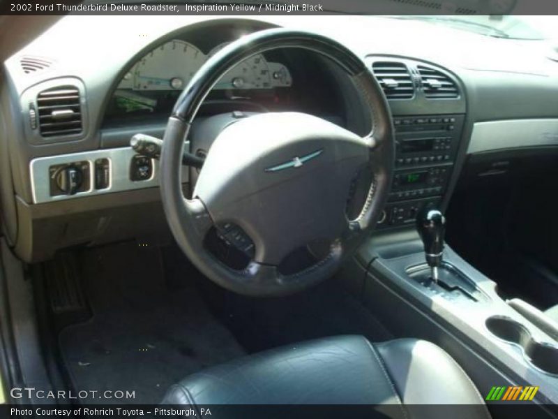 Inspiration Yellow / Midnight Black 2002 Ford Thunderbird Deluxe Roadster
