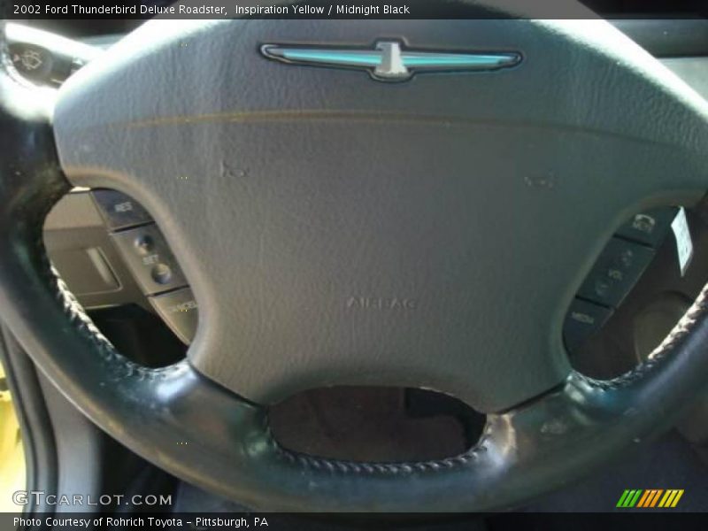 Inspiration Yellow / Midnight Black 2002 Ford Thunderbird Deluxe Roadster