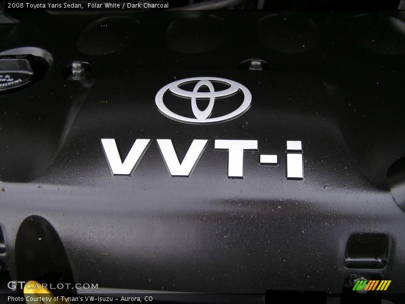 Polar White / Dark Charcoal 2008 Toyota Yaris Sedan