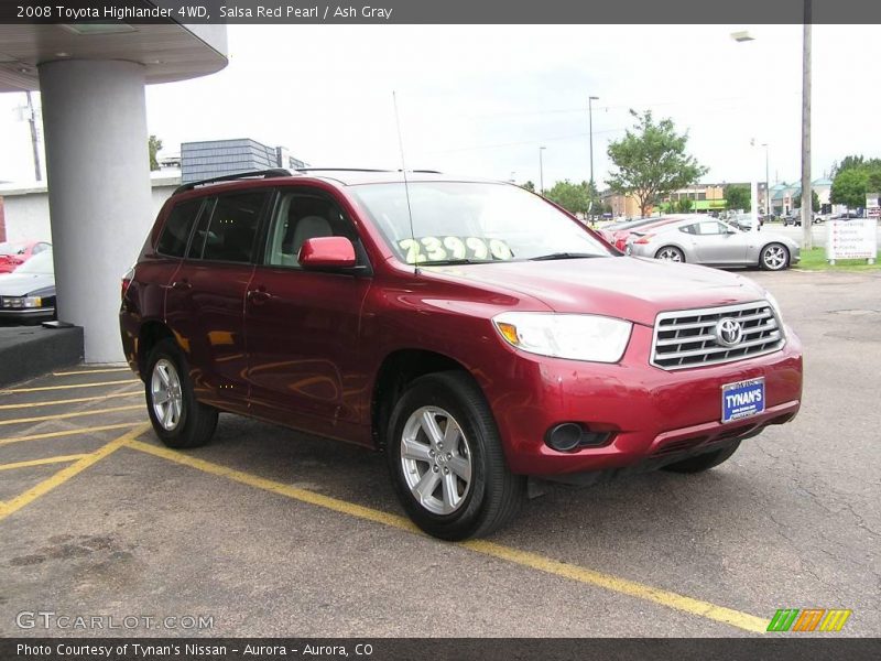 Salsa Red Pearl / Ash Gray 2008 Toyota Highlander 4WD