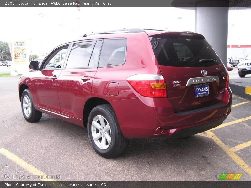 Salsa Red Pearl / Ash Gray 2008 Toyota Highlander 4WD