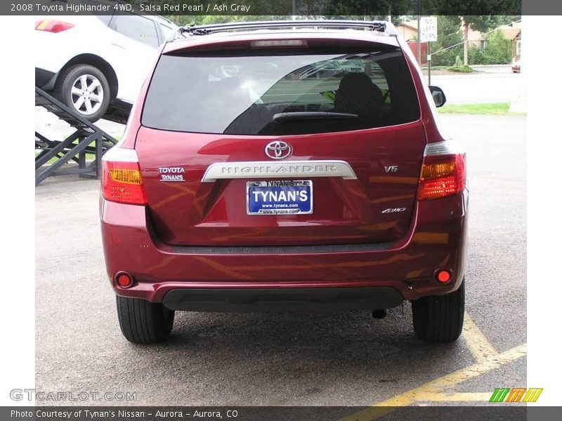 Salsa Red Pearl / Ash Gray 2008 Toyota Highlander 4WD