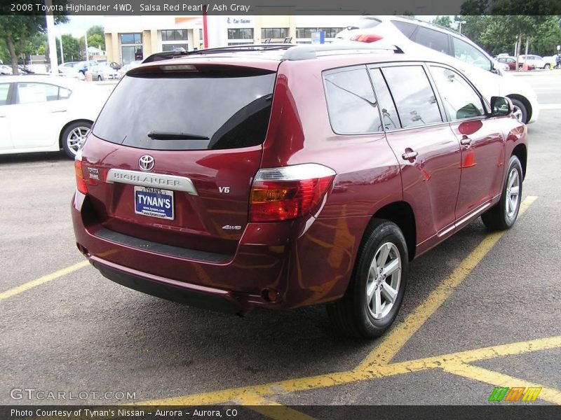 Salsa Red Pearl / Ash Gray 2008 Toyota Highlander 4WD
