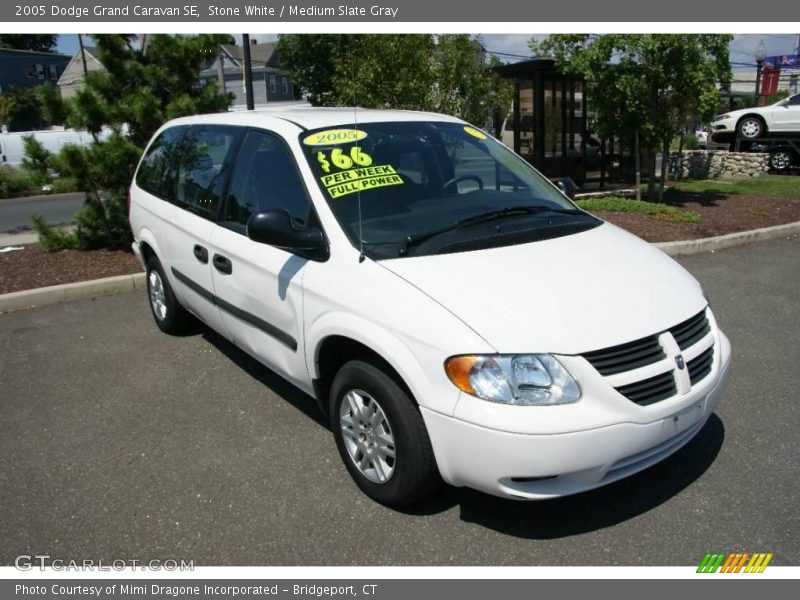 Stone White / Medium Slate Gray 2005 Dodge Grand Caravan SE