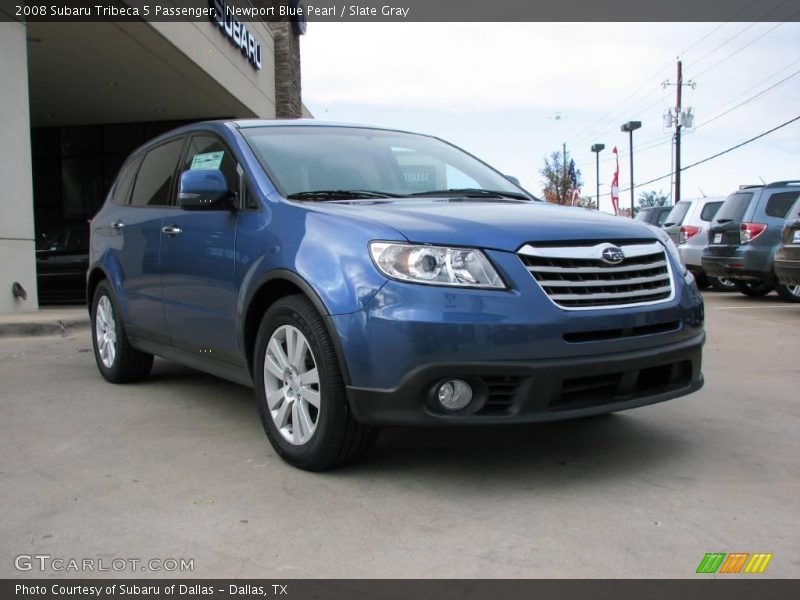 Newport Blue Pearl / Slate Gray 2008 Subaru Tribeca 5 Passenger