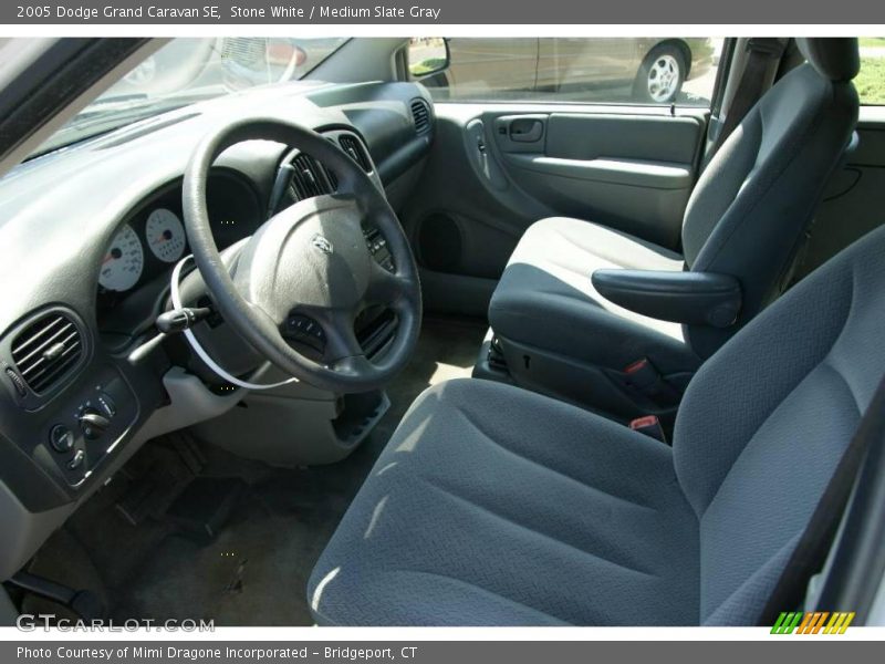 Stone White / Medium Slate Gray 2005 Dodge Grand Caravan SE