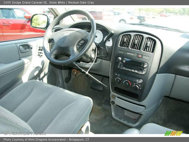 Stone White / Medium Slate Gray 2005 Dodge Grand Caravan SE