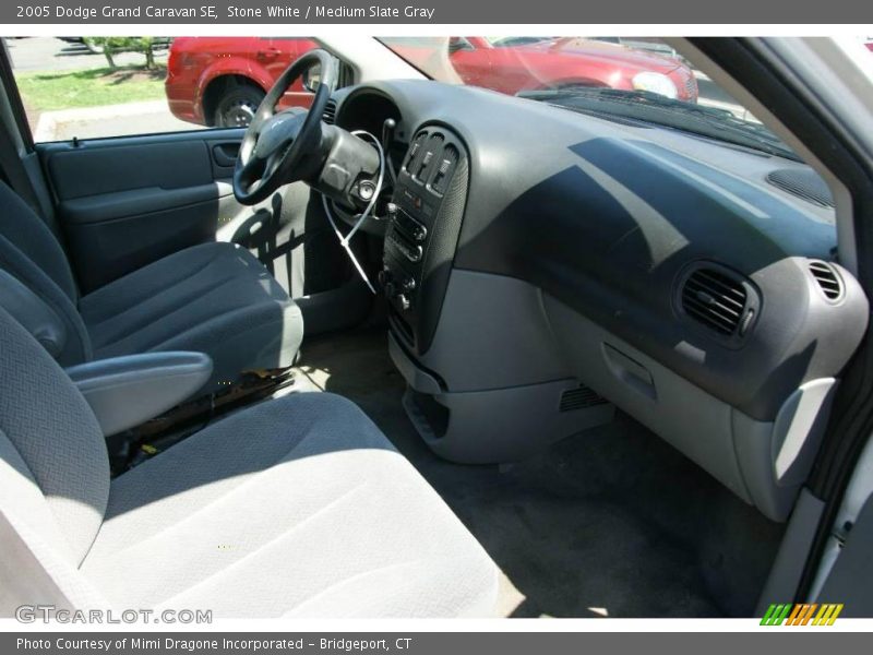 Stone White / Medium Slate Gray 2005 Dodge Grand Caravan SE