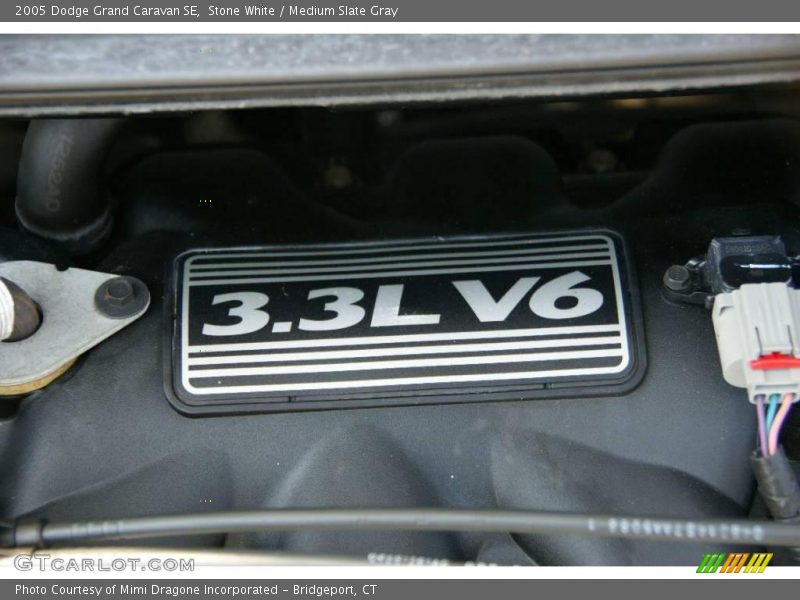 Stone White / Medium Slate Gray 2005 Dodge Grand Caravan SE