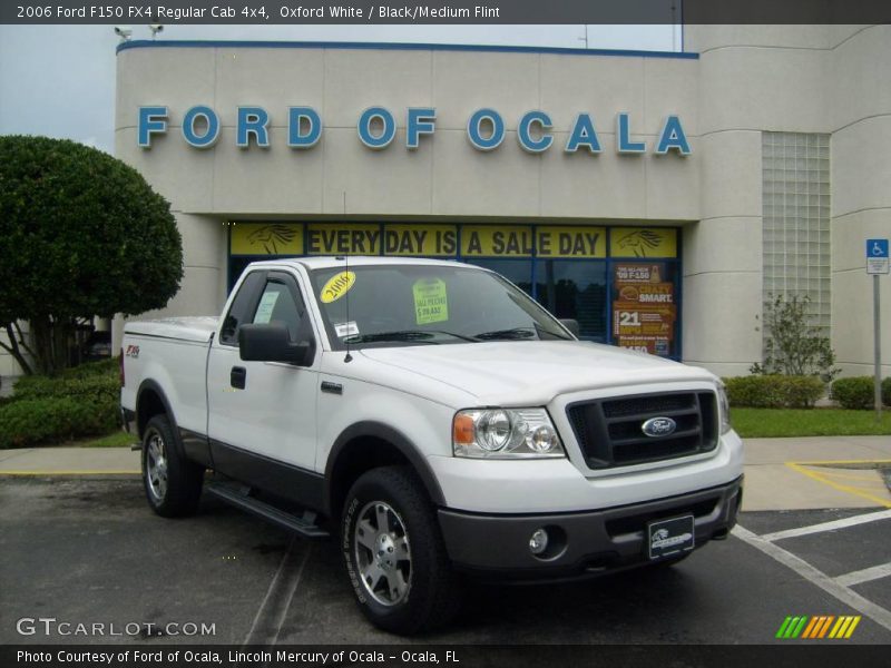 Oxford White / Black/Medium Flint 2006 Ford F150 FX4 Regular Cab 4x4