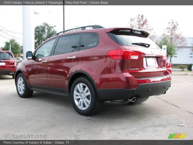 Ruby Red Pearl / Desert Beige 2009 Subaru Tribeca Limited 5 Passenger