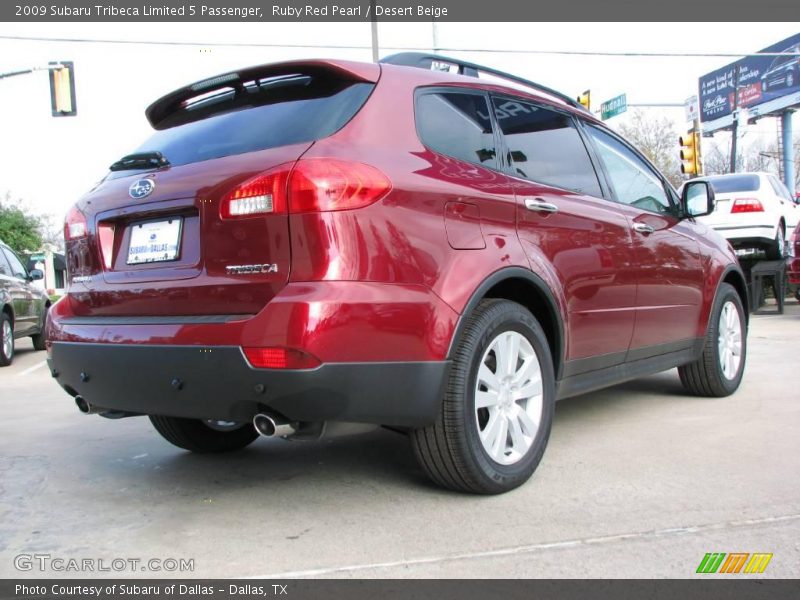 Ruby Red Pearl / Desert Beige 2009 Subaru Tribeca Limited 5 Passenger