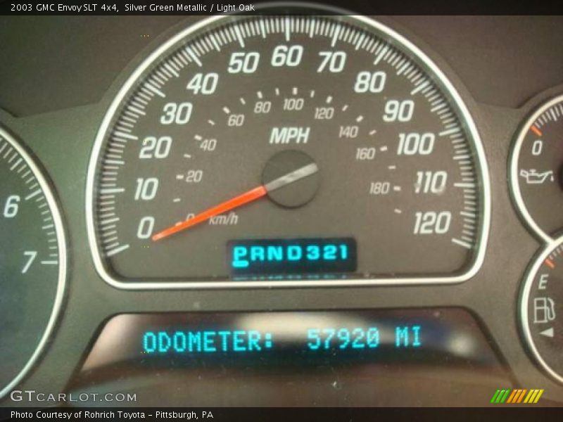 Silver Green Metallic / Light Oak 2003 GMC Envoy SLT 4x4
