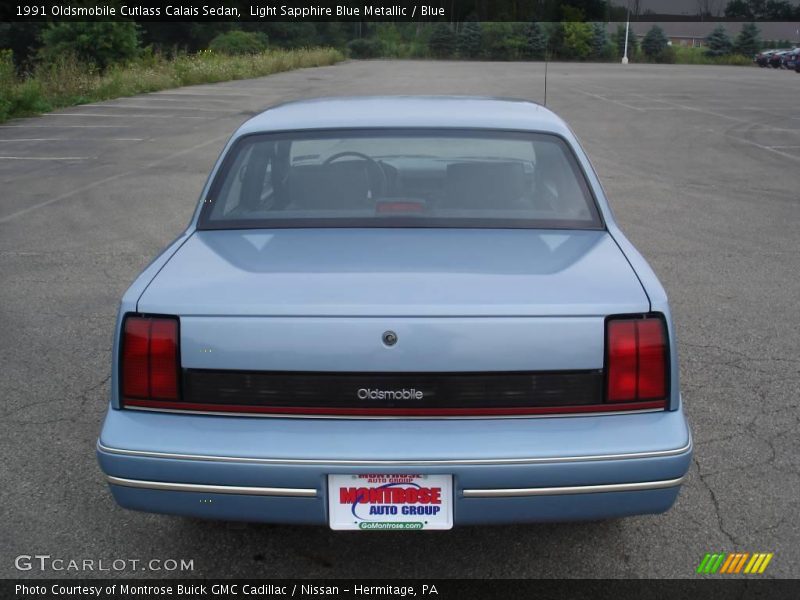 Light Sapphire Blue Metallic / Blue 1991 Oldsmobile Cutlass Calais Sedan