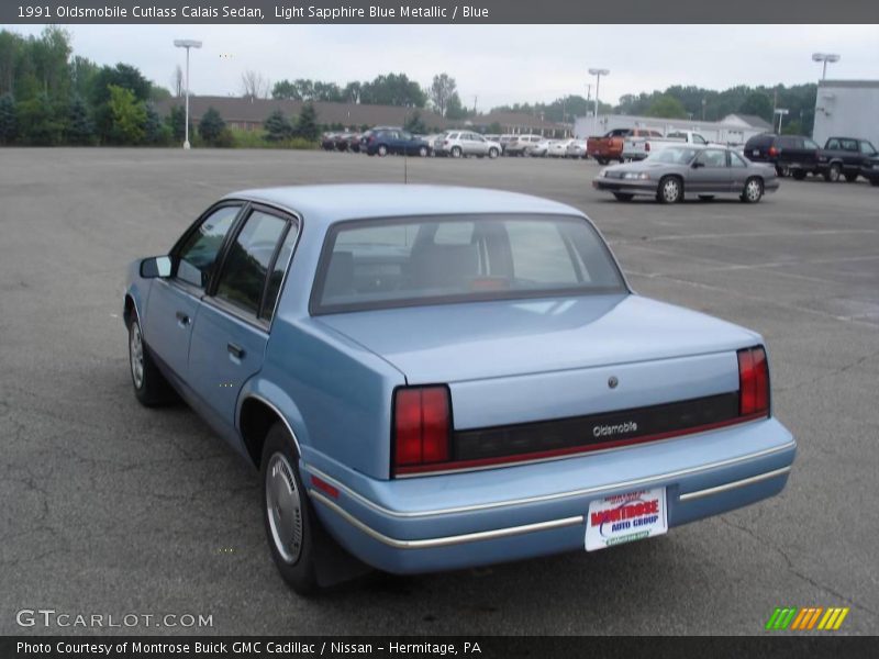 Light Sapphire Blue Metallic / Blue 1991 Oldsmobile Cutlass Calais Sedan