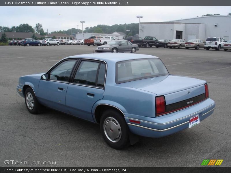 Light Sapphire Blue Metallic / Blue 1991 Oldsmobile Cutlass Calais Sedan