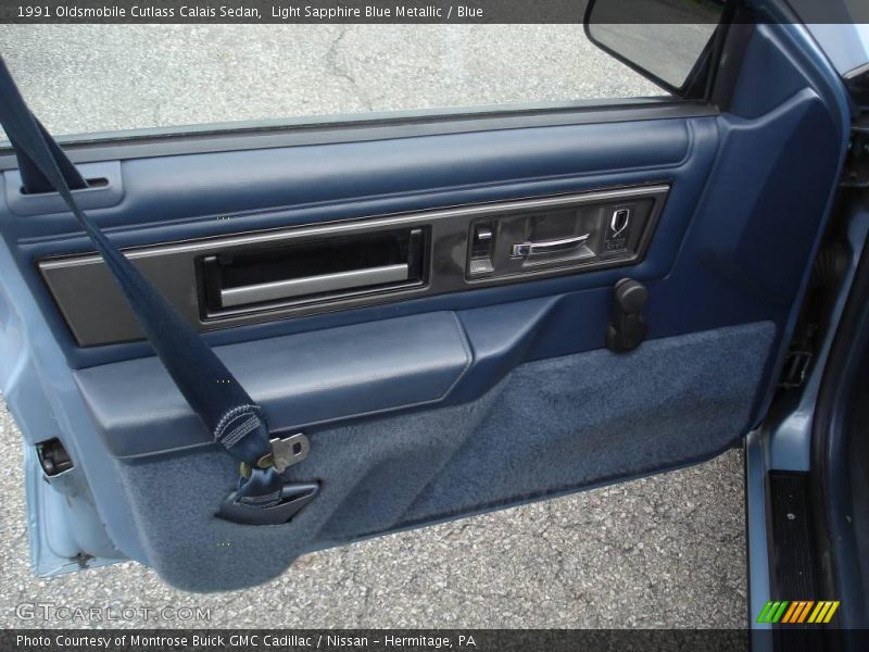 Light Sapphire Blue Metallic / Blue 1991 Oldsmobile Cutlass Calais Sedan