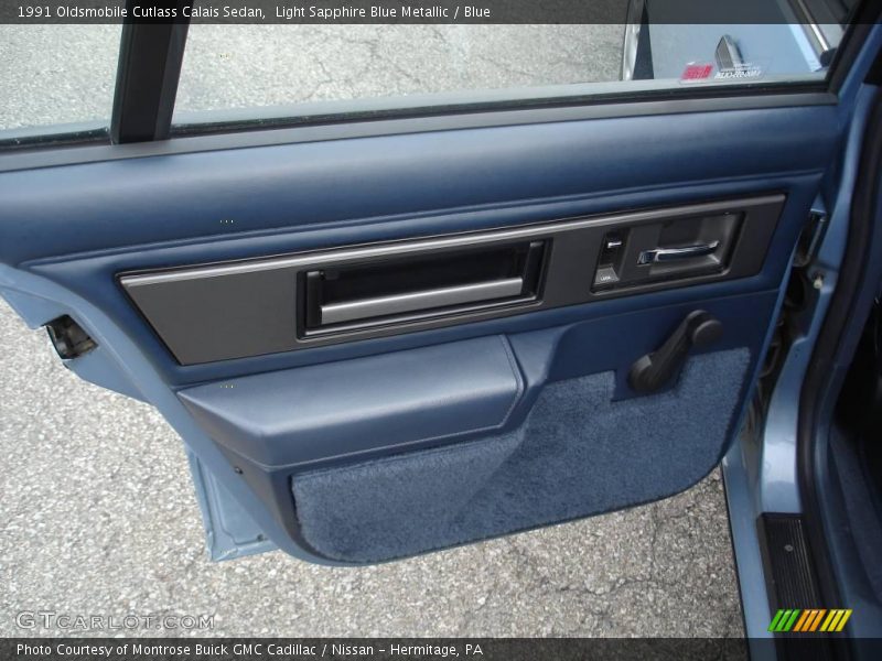 Light Sapphire Blue Metallic / Blue 1991 Oldsmobile Cutlass Calais Sedan