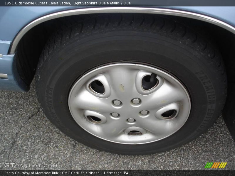 Light Sapphire Blue Metallic / Blue 1991 Oldsmobile Cutlass Calais Sedan