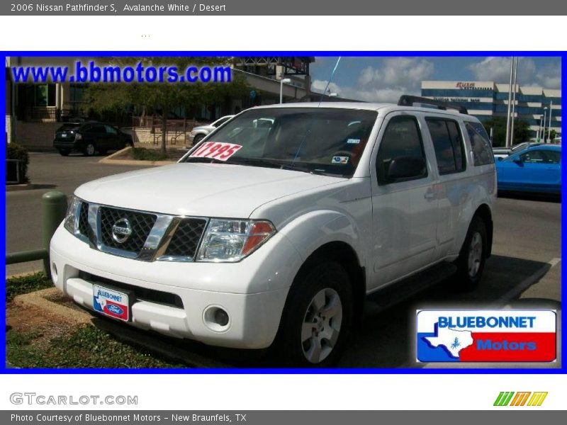 Avalanche White / Desert 2006 Nissan Pathfinder S