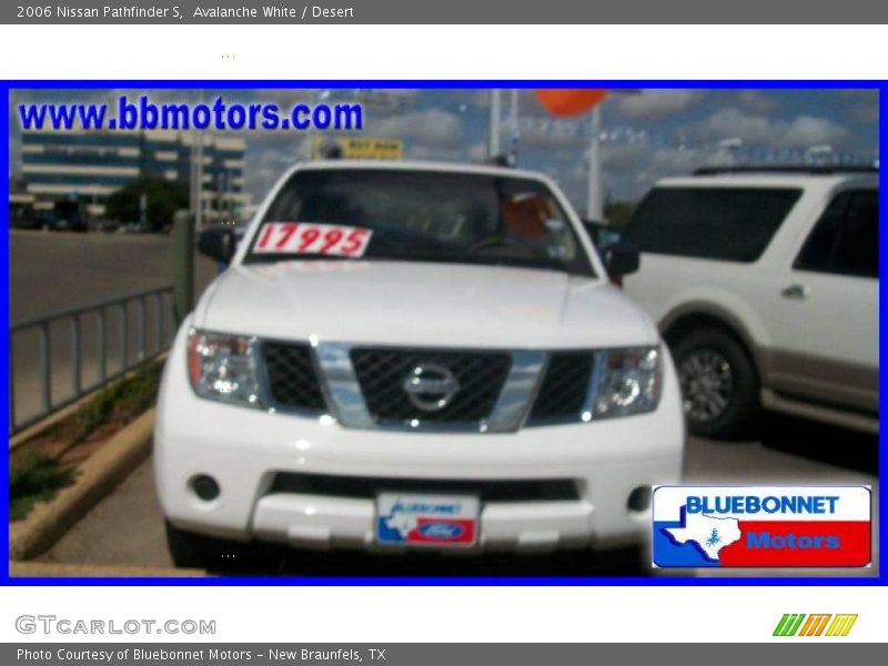 Avalanche White / Desert 2006 Nissan Pathfinder S