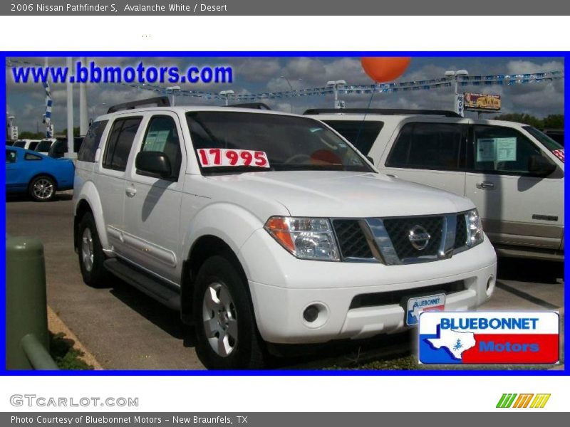 Avalanche White / Desert 2006 Nissan Pathfinder S