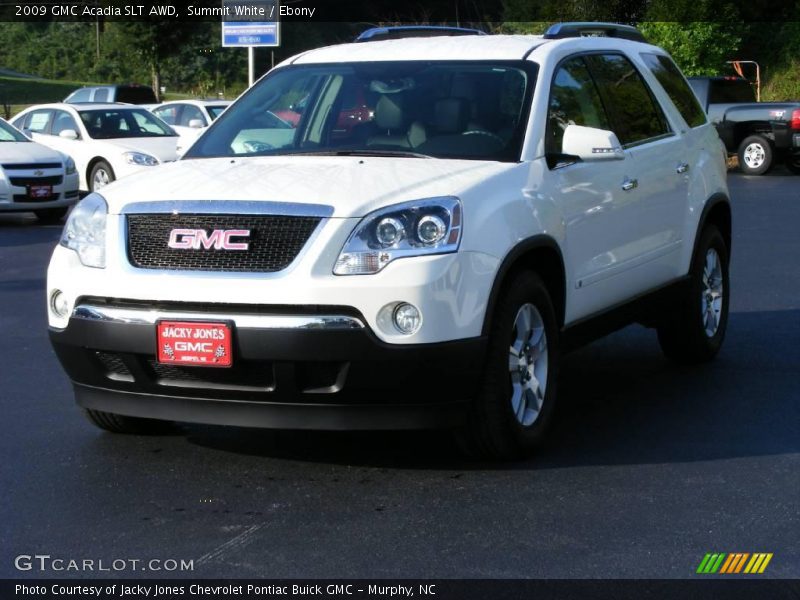 Summit White / Ebony 2009 GMC Acadia SLT AWD