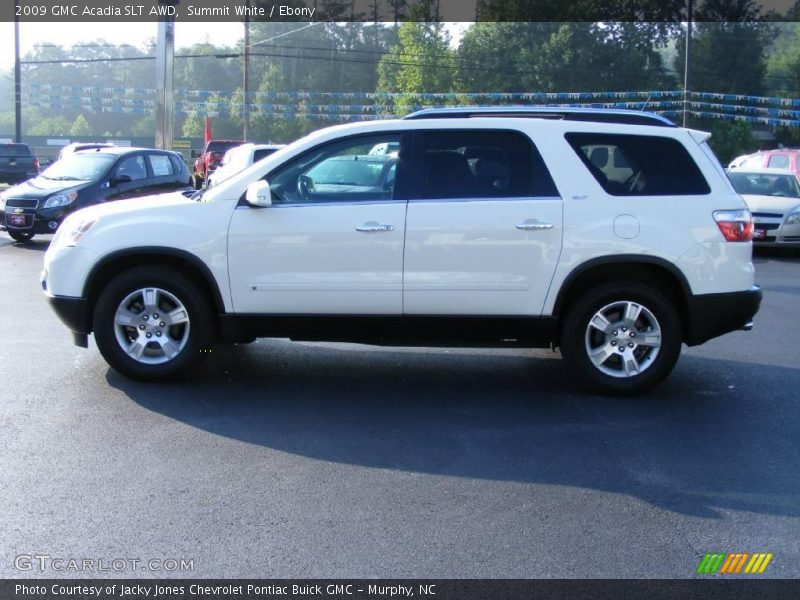 Summit White / Ebony 2009 GMC Acadia SLT AWD