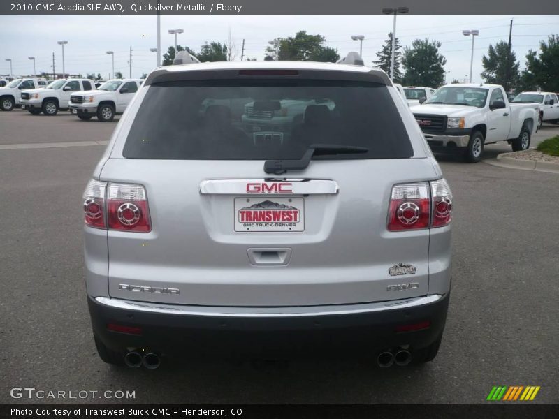 Quicksilver Metallic / Ebony 2010 GMC Acadia SLE AWD